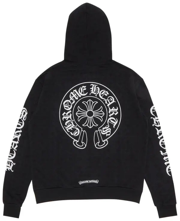 Chrome Hearts Plus Cross Allover Print Horseshoe Logo Hoodie 'Black'