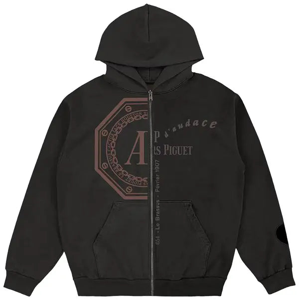 Cactus Jack by Travis Scott x Audemars Piguet Split Logo Zip-Up Hoodie 'Black'