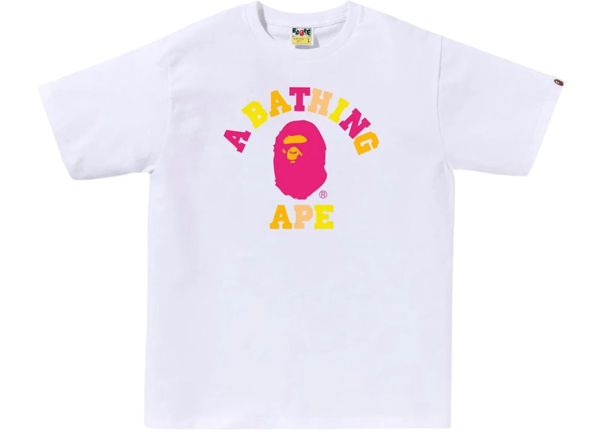 Bape Colors College Tee 'White'