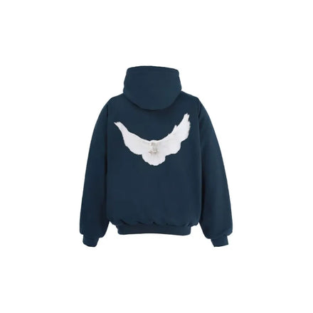 Yeezy Gap x Balenciaga Shrunken Dove Hoodie Dark Blue