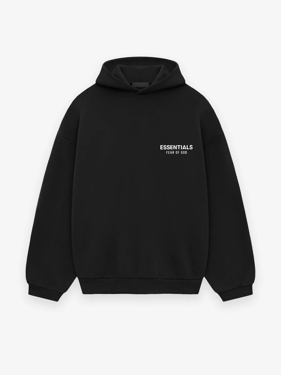 Fear Of God Essentials Hoodie Black/White - Hypepieces