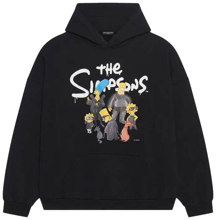 Balenciaga x Simpsons Wide Fit Hoodie 'Black'