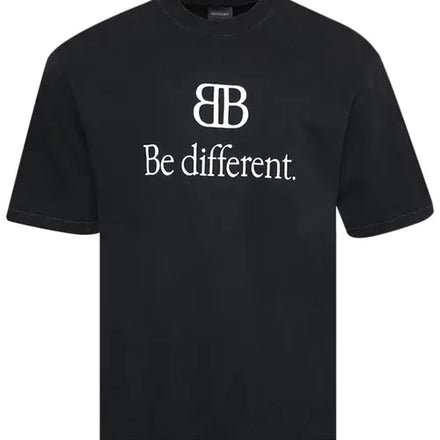 Balenciaga Medium Fit T-Shirt Be Different 'Black'