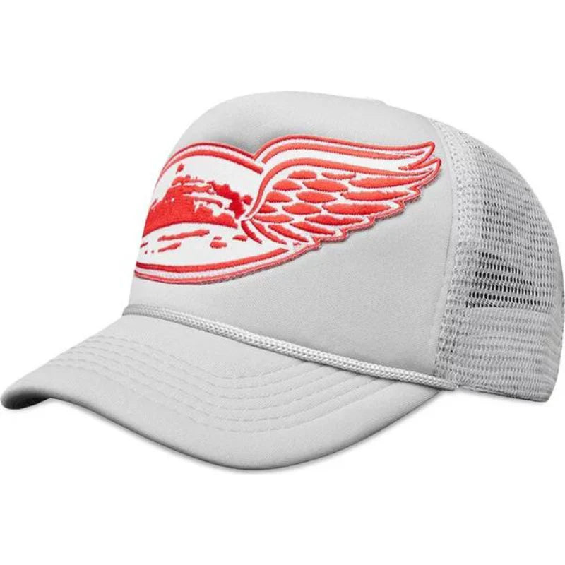 Corteiz Grey Alcatraz Wing Trucker Hat - Hypepieces