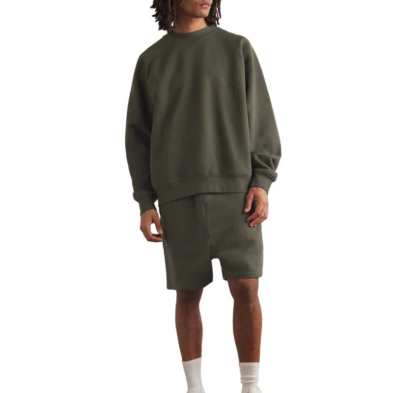 Fear Of God Essentials Crew Neck Off Black - Hypepieces