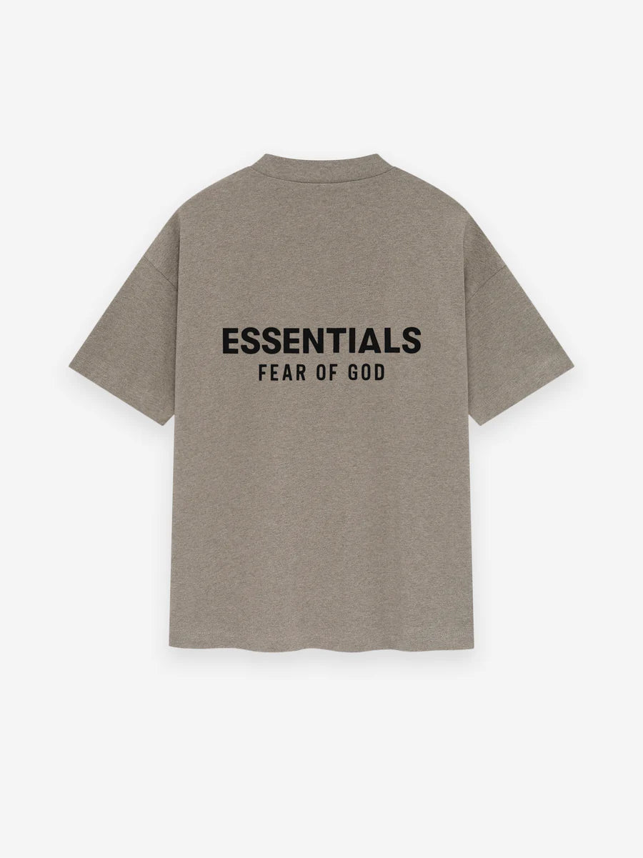 Fear Of God Essentials Short Sleeve Tee Heather Grey - Hypepieces