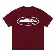 Corteiz Island Puff Print Tee 'Burgundy'
