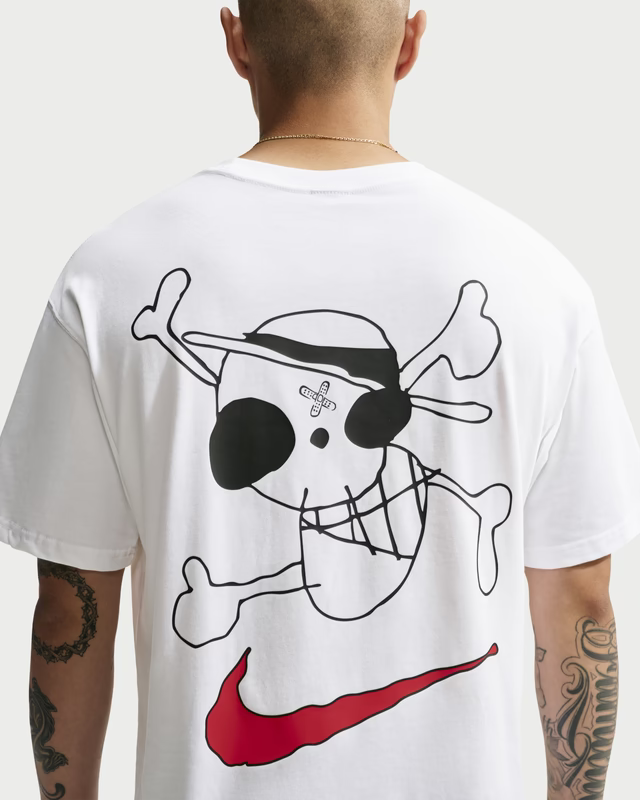 Nike x One Piece Solo Swoosh Tee Promise of Battle ‘White’