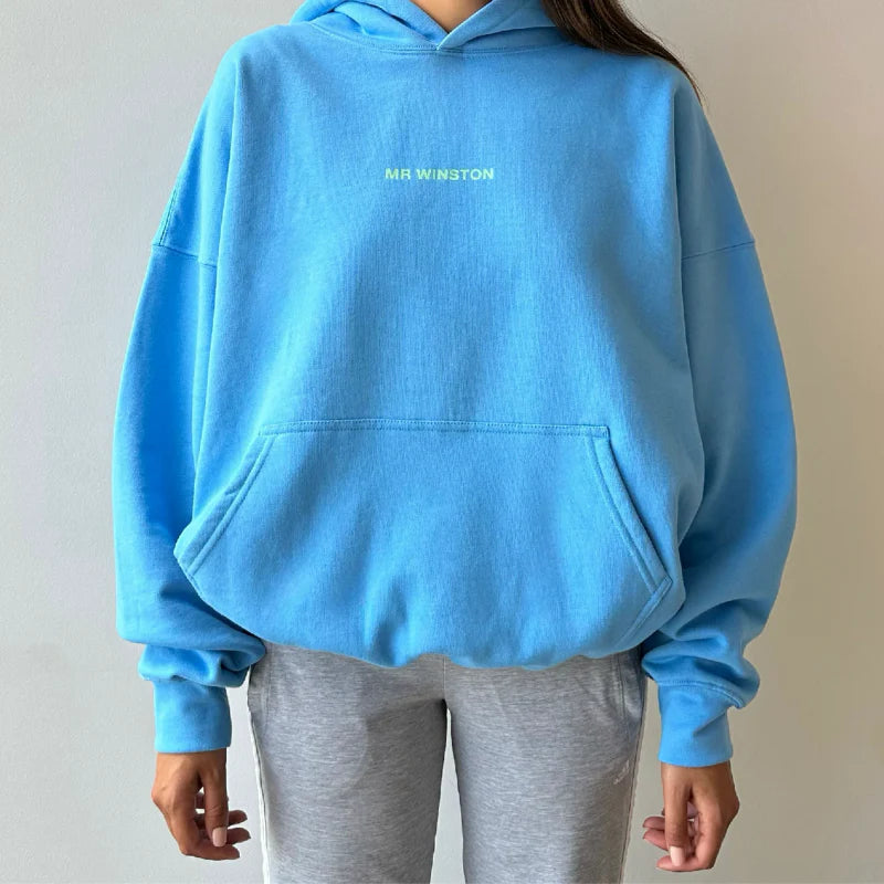 Mr Winston Puff Hoodie Sky Blue