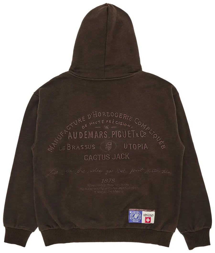 Travis Scott x Audemar Piguet Embroidered Logo Brown Hoodie - Hypepieces