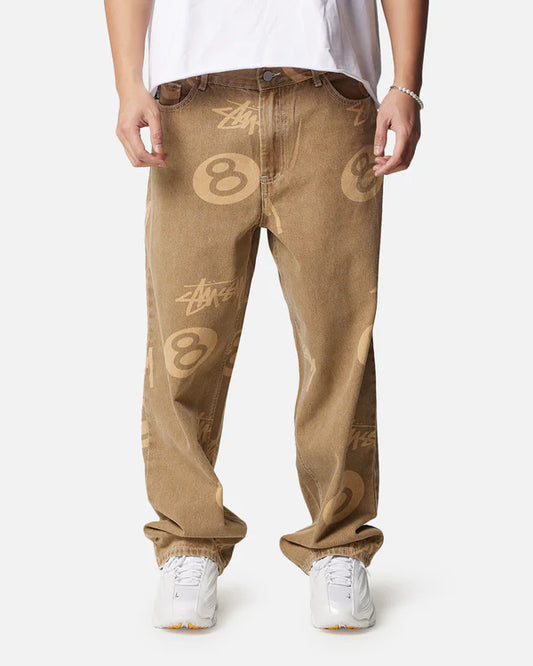 Stussy 8 Ball Jeans 'Light Brown' - Hypepieces
