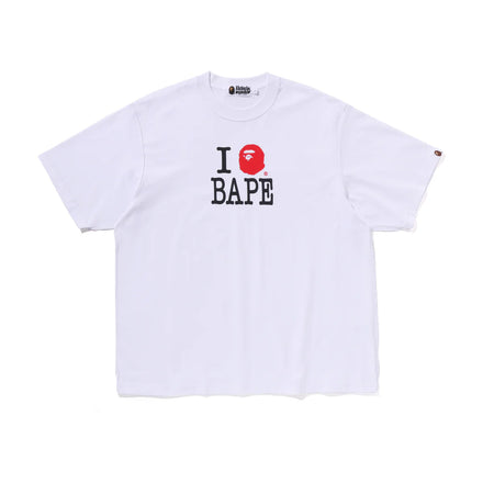 Bape Logo Inside Out Relaxed Fit T-Shirt - White