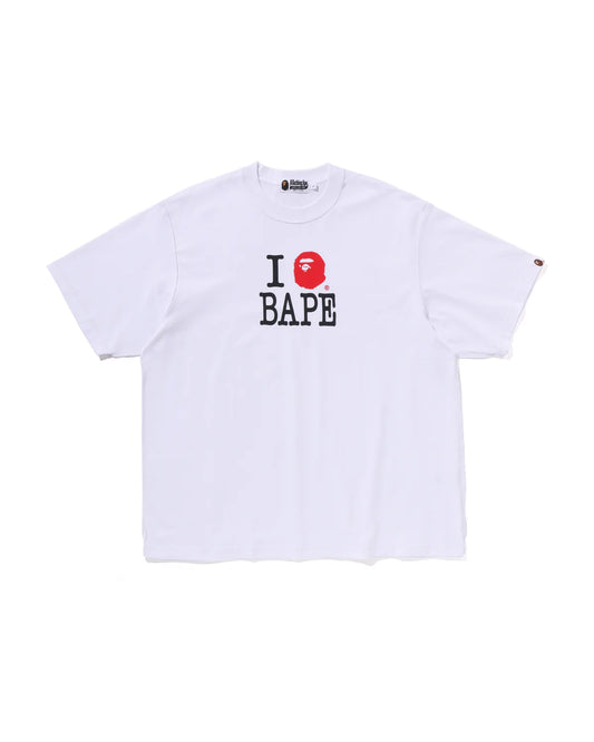 Bape Logo Inside Out Relaxed Fit T-Shirt - White