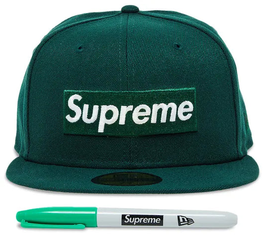 Supreme 7 3/4 Sharpie Box Logo New Era 'Dark Green'