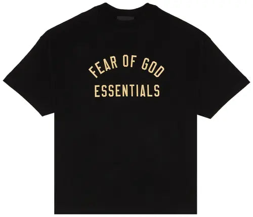 Fear of God Essentials Jersey Crewneck Tee 'Black/OffWhite ' - Hypepieces
