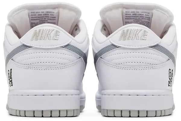 Supreme x Nike Dunk Low SB 'White Metallic Silver'