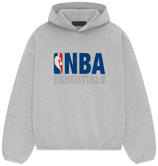 Fear of God Essentials x NBA Hoodie 'Light Heather' - Hypepieces