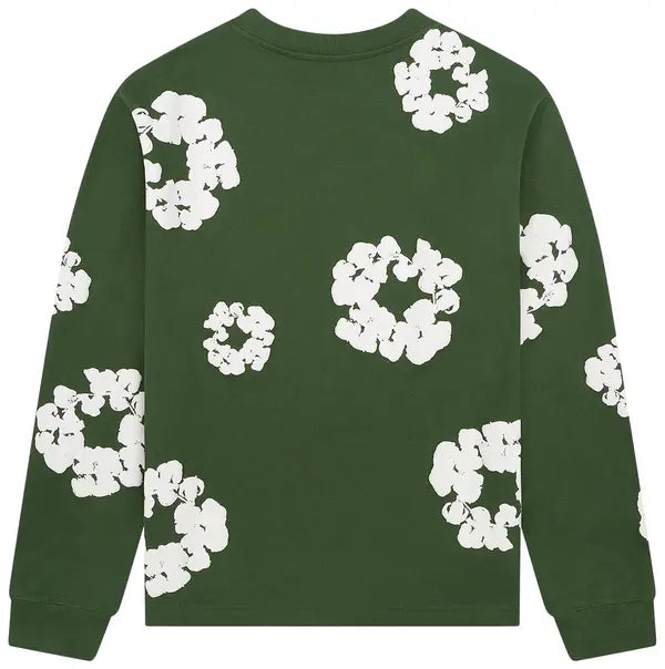Denim Tears Long-Sleeve Wreath Tee 'Green' - Hypepieces