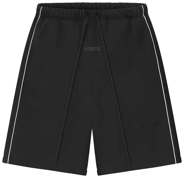 Fear of God Essentials Relaxed Fleece Sweatshort With Piping 'Jet Black/Cloud White'