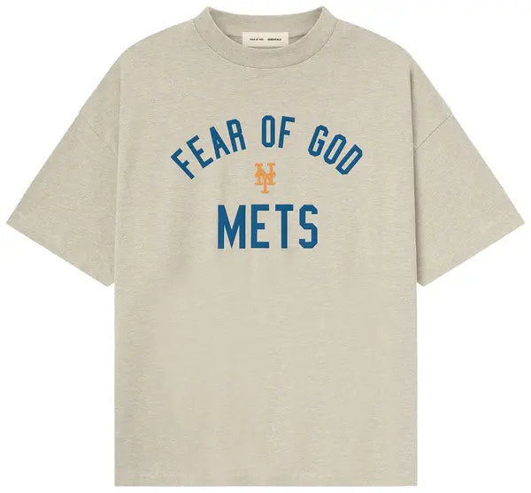 Fear of God Essentials Mets 90s Tee 'Heather Stone' - Hypepieces