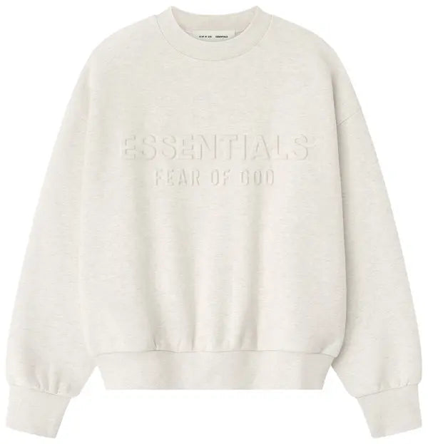 Fear of God Essentials Embossed Classic Crewneck Sweatshirt 'Oatmeal Heather'