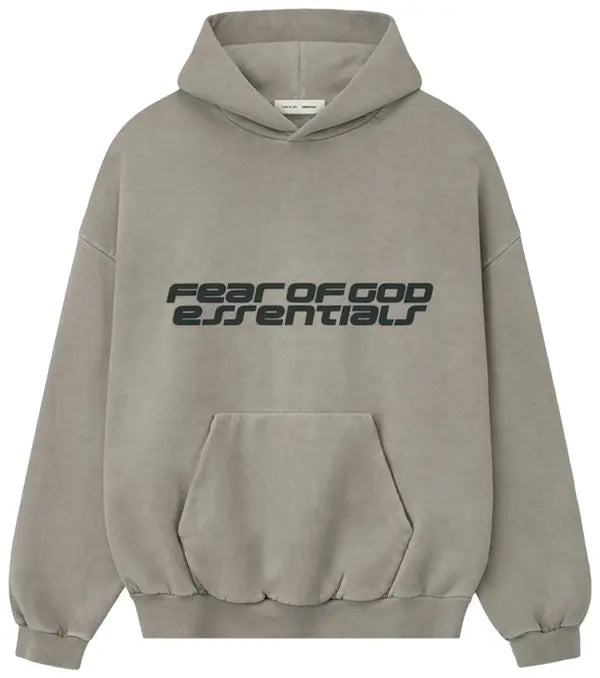 Fear Of God  Essentials Heavy Fleece 90s Hoodie 'Smoke Grey'