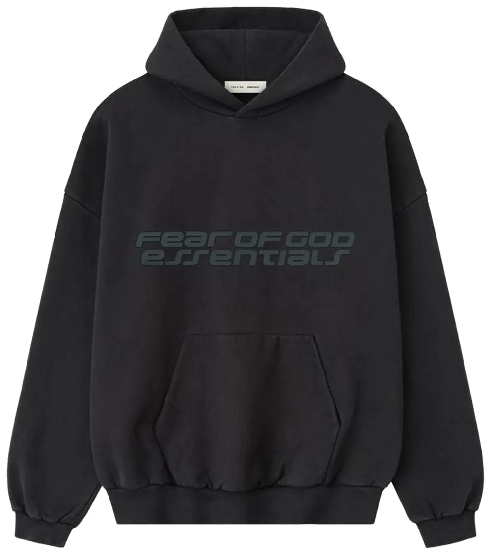 Fear Of God Essentials Heavy Fleece 90s Hoodie 'Vintage Black' - Hypepieces