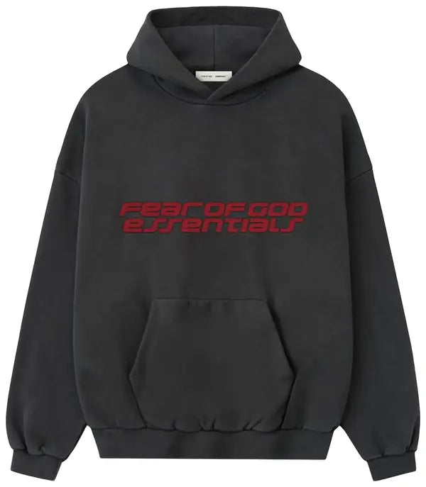 Fear of God Essentials Heavy Fleece 90s Hoodie 'Iron Grey' - Hypepieces
