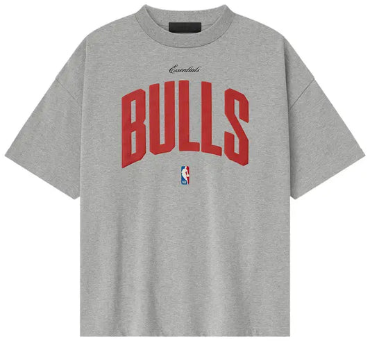 Fear of God Essentials NBA Bulls 90s Tee 'Concrete Heather' - Hypepieces