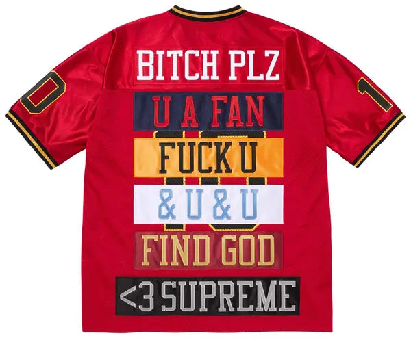 Supreme Find God Football Jersey 'Red' - Hypepieces