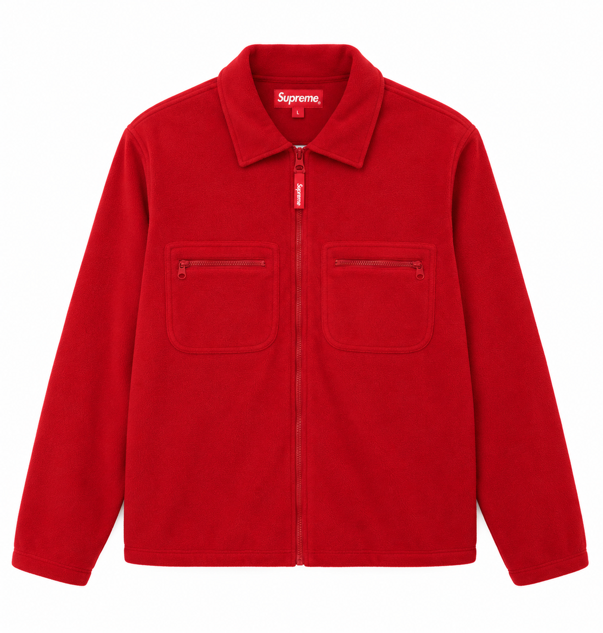 Supreme Polar Zip-Up Jacket 'Red'