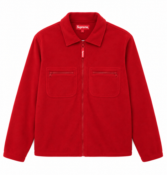 Supreme Polar Zip-Up Jacket 'Red' - Hypepieces