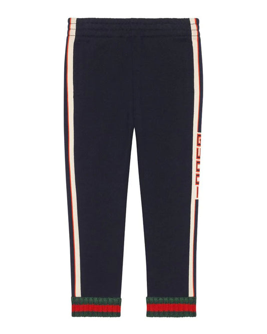 Gucci Side Stripe Sweatpants 'Navy' - Hypepieces