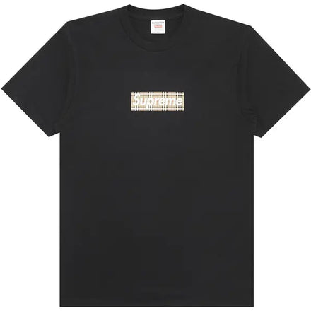 Supreme x Burberry Box Logo Tee 'Black'
