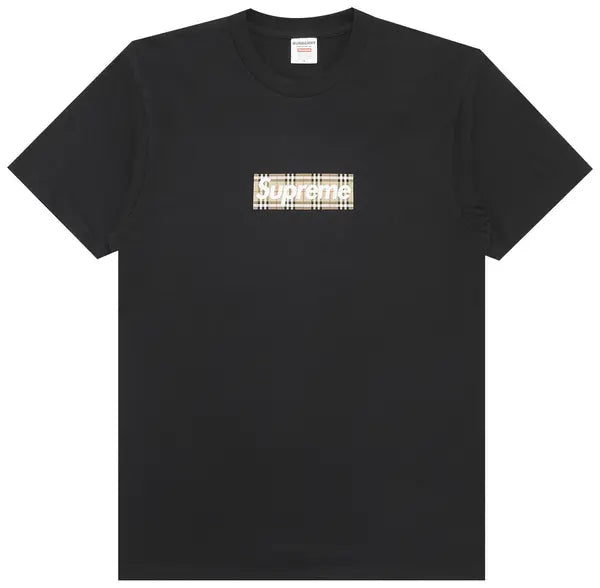 Supreme x Burberry Box Logo Tee 'Black' - Hypepieces