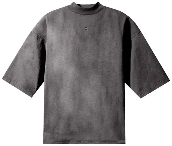 Yeezy x Gap x Balenciaga Logo 3/4 Sleeve Tee 'Dark Grey' - Hypepieces