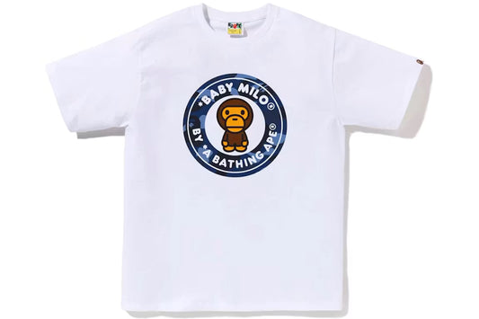 BAPE Color Camo Milo Busy Works Tee 'White/Navy' - Hypepieces