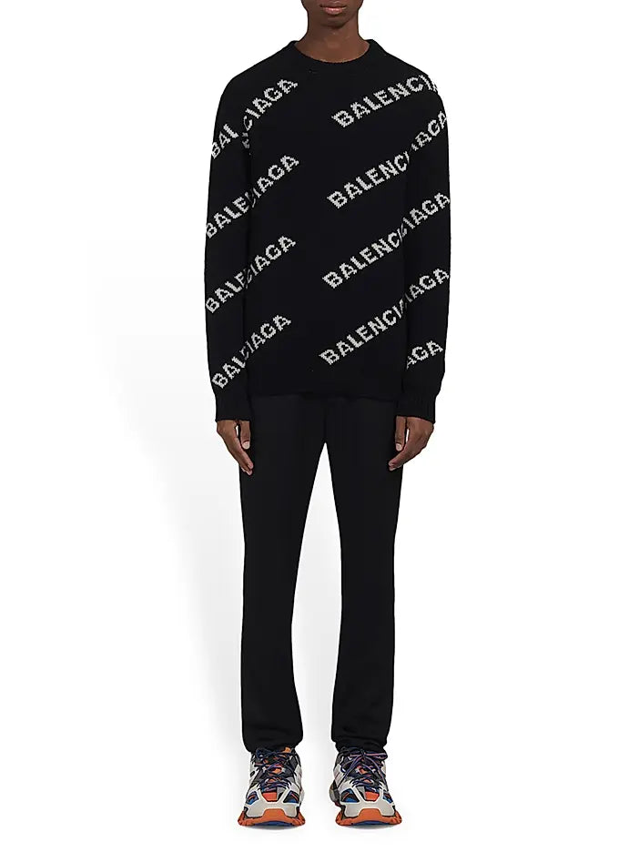 Balenciaga Logo Knit Jersey
