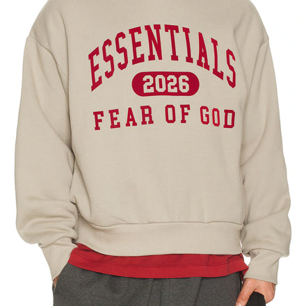 Fear Of God Essentials 2026 Logo Hoodie 'Off Grey' - Hypepieces