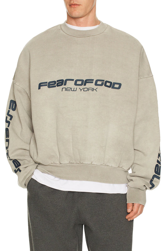 Fear of God Essentials Heavy Fleece 90s Crewneck 'Smoke Grey' - Hypepieces