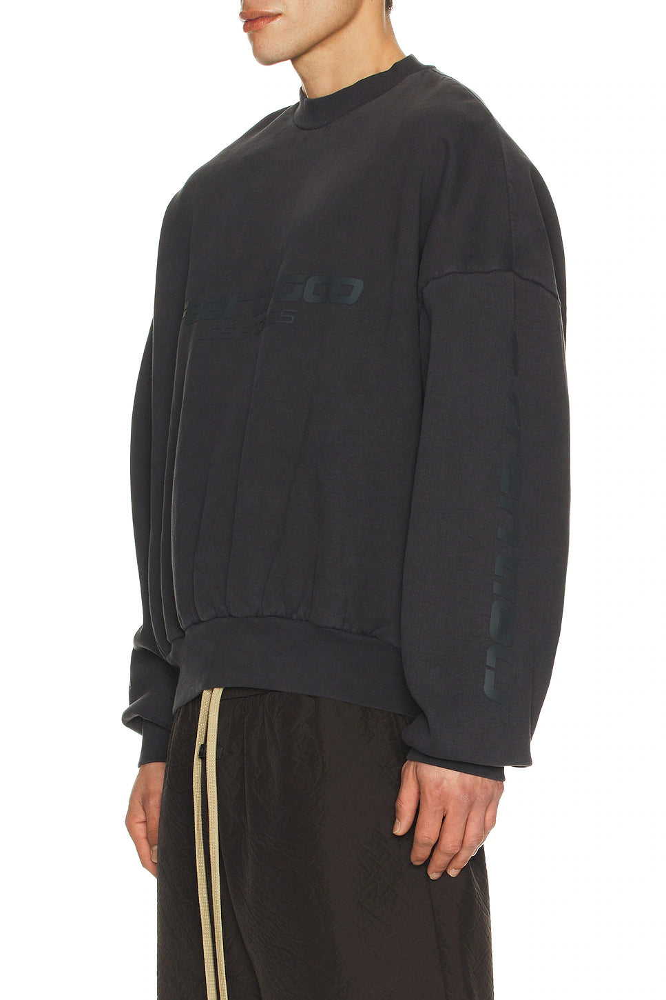 Fear Of God Essentials 90s Crewneck 'Washed Black' - Hypepieces