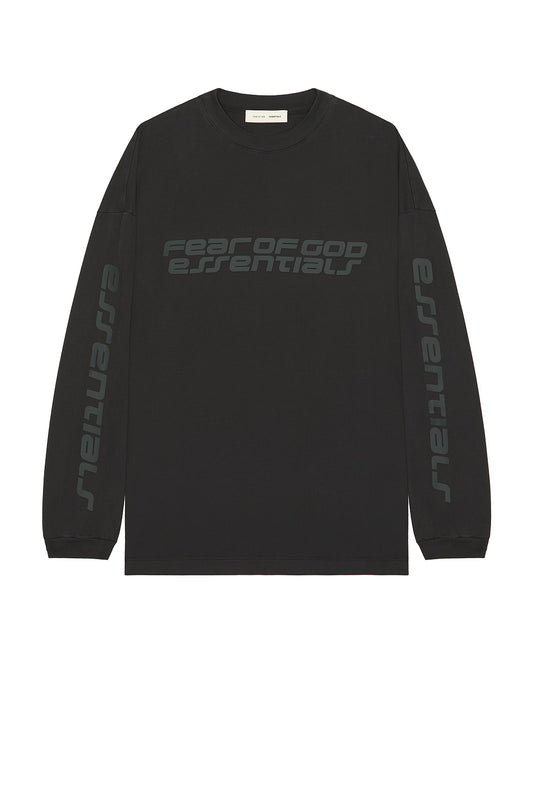 Fear of God Essentials 90s Long Sleeve Tee 'Vintage Black' - Hypepieces