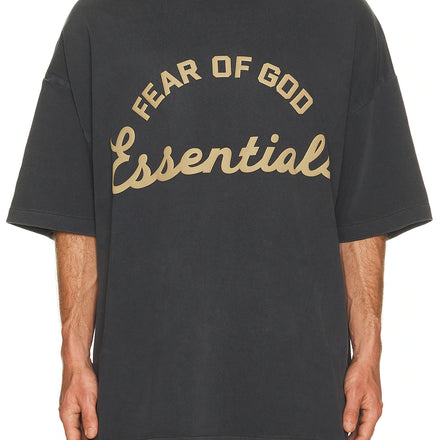 Fear Of God Essentials Script Tee 'Stone Black' - Hypepieces
