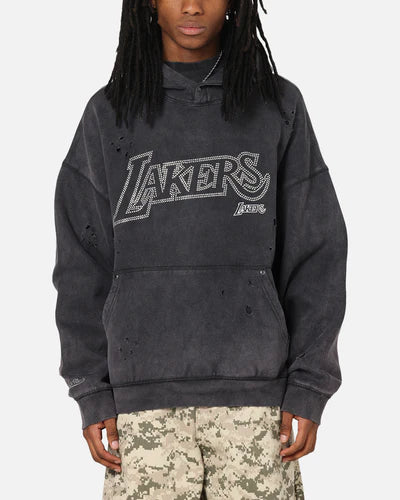 Lakers Distressed Rhinestone Hoodie - Hypepieces