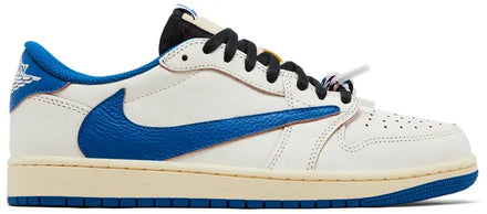 Fragment x Travis Scott x Air Jordan 1 Retro Low OG  'Sail Military Blue' - Hypepieces