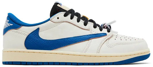 Fragment x Travis Scott x Air Jordan 1 Retro Low OG  'Sail Military Blue' - Hypepieces