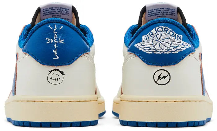Fragment x Travis Scott x Air Jordan 1 Retro Low OG  'Sail Military Blue' - Hypepieces