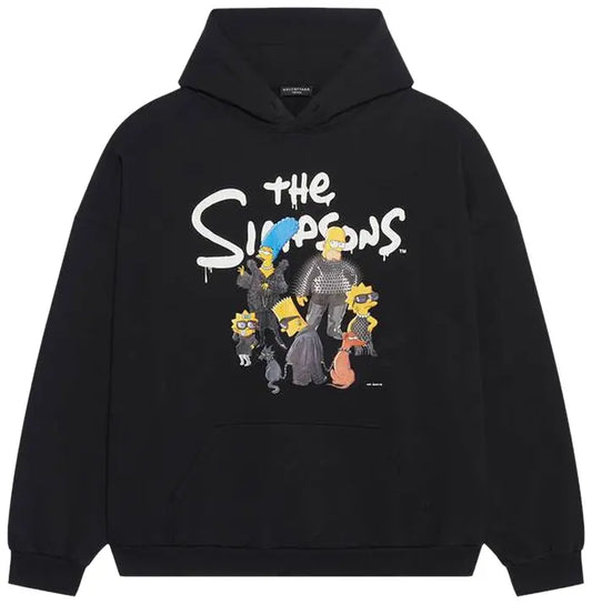 Balenciaga x Simpsons Wide Fit Hoodie 'Black' - Hypepieces