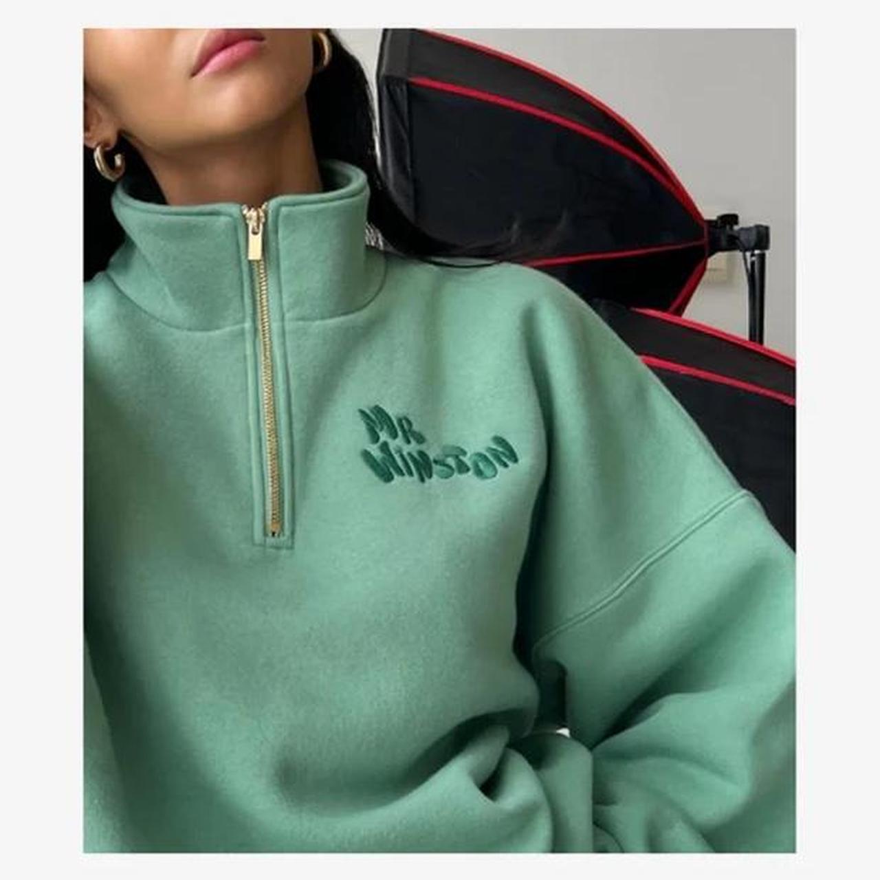 Mr Winston Quarter Zip Fleece 'Moss'