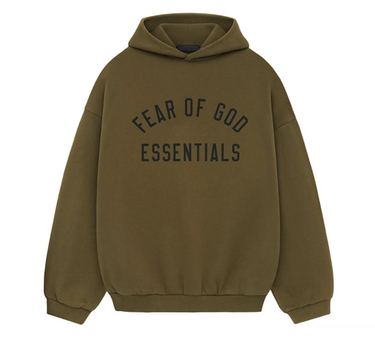 Fear Of God Essentials Olive Hoodie - Hypepieces